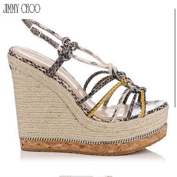 Jimmy Choo Platform Wedges. Size 7.5. Great condition. - Picture 3 of 5